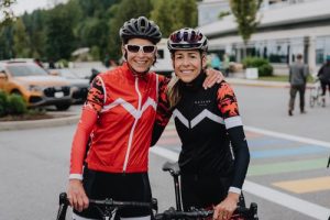 Riders posing before race start